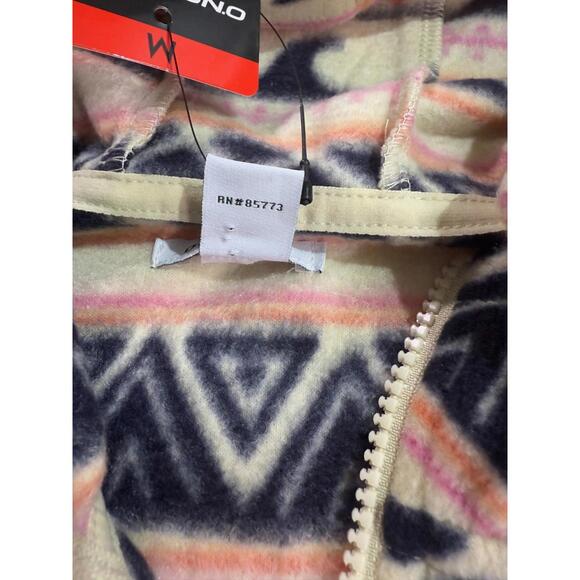 New O'Neil Women's  Sierra Tribal Fleece Quarter-Zip Pullover Hoodie Size Medium - Picture 4 of 9